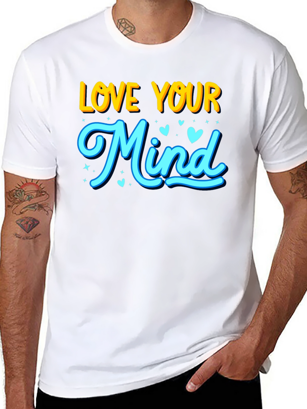 Love Your Mind Graphic T-Shirt - Black
