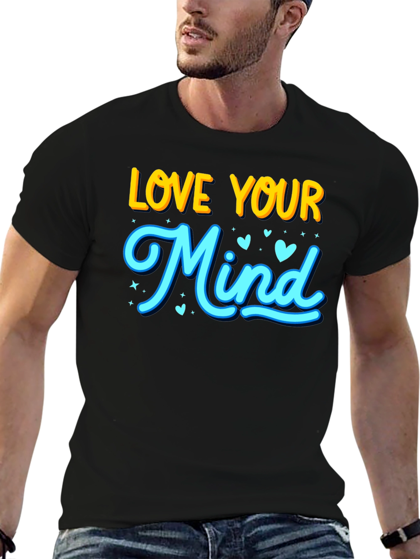Love Your Mind Graphic T-Shirt - Black