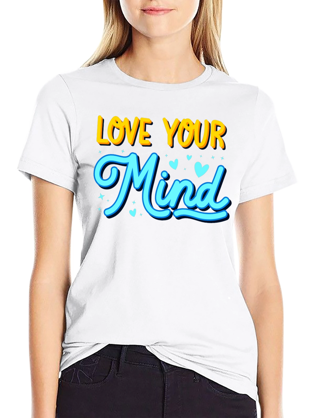 Love Your Mind Graphic T-Shirt - Black
