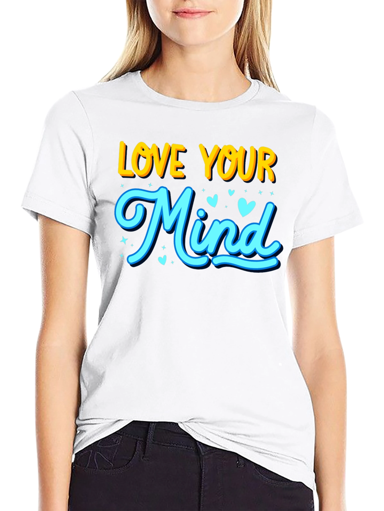 Love Your Mind Graphic T-Shirt - Black
