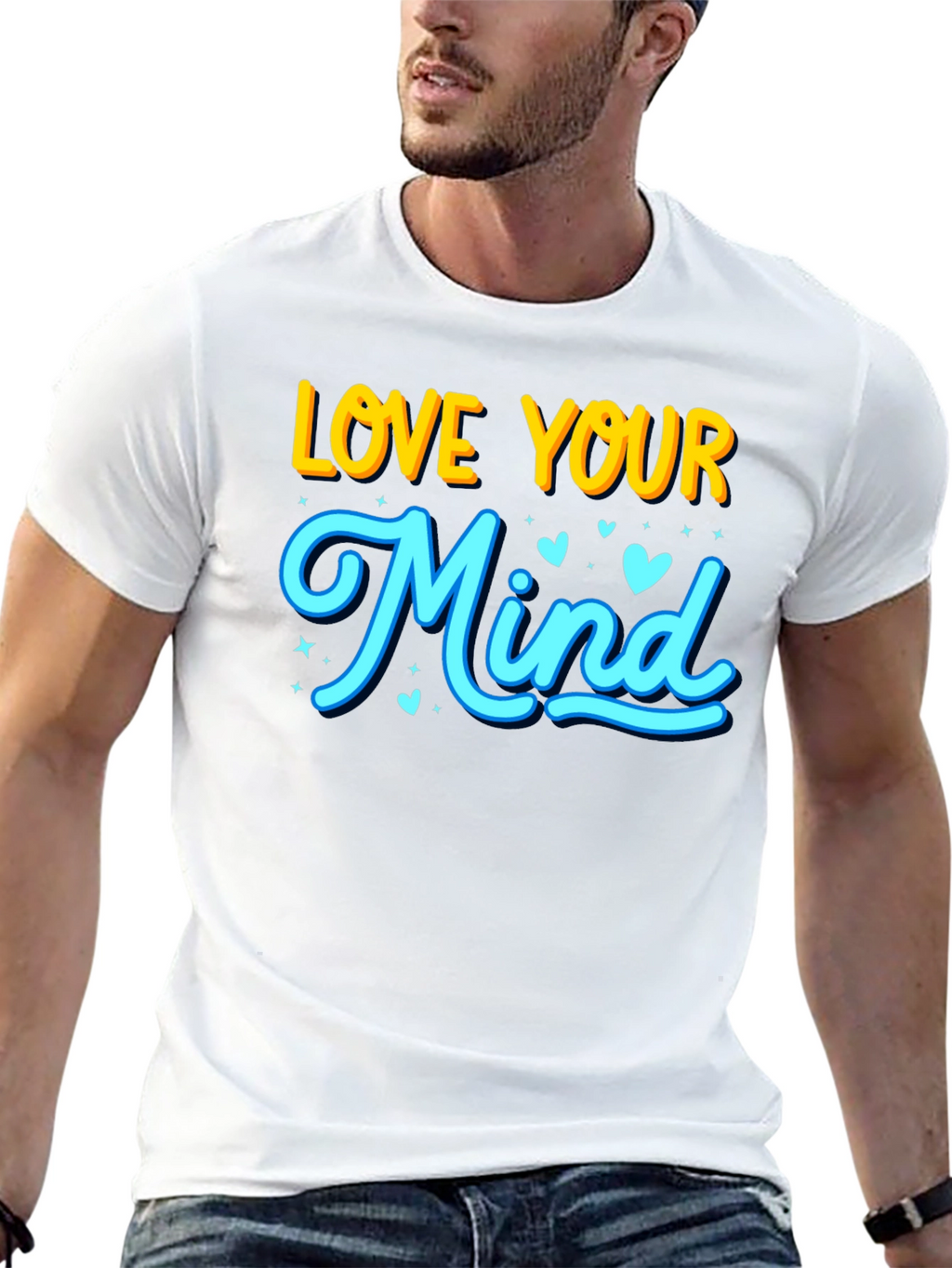 Love Your Mind Graphic T-Shirt - Black