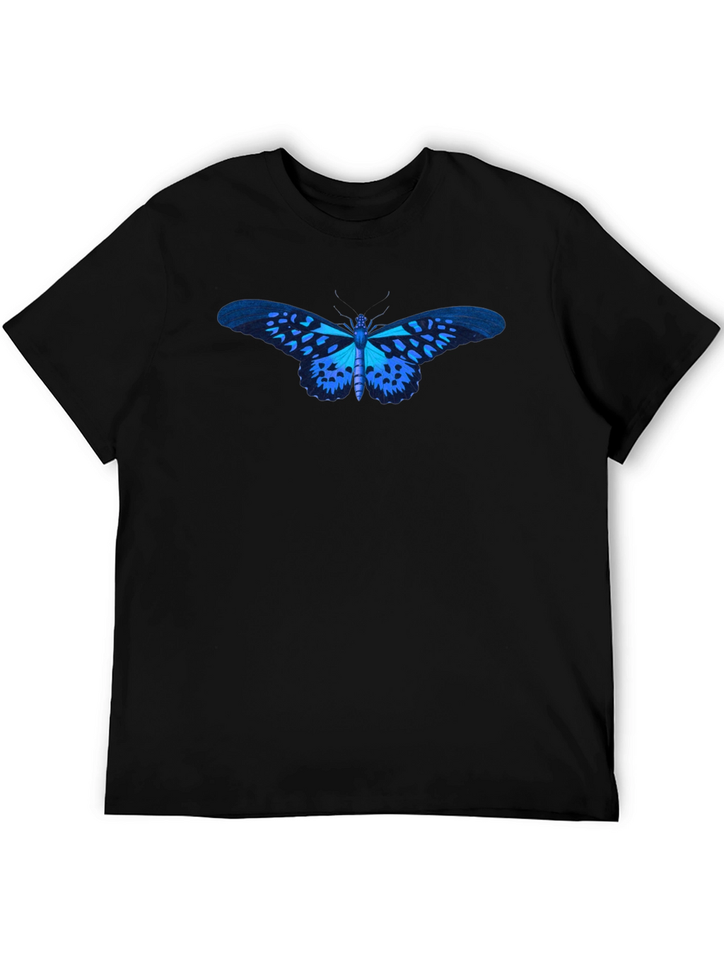 Butterfly Graphic Tee - Stylish Black Cotton T-Shirt