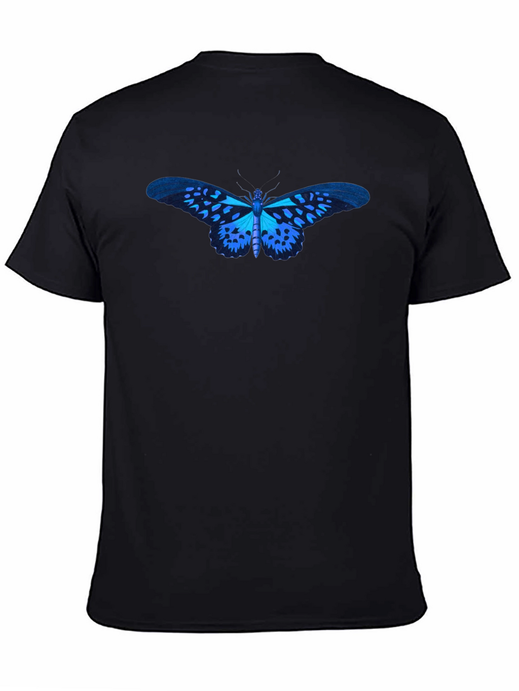 Butterfly Graphic Tee - Stylish Black Cotton T-Shirt
