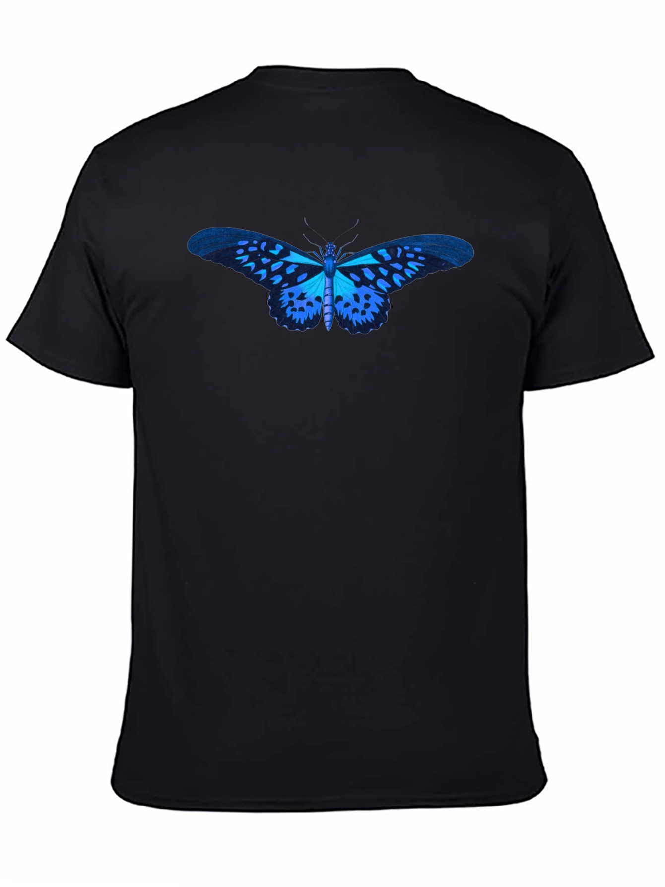 Butterfly Graphic Tee - Stylish Black Cotton T-Shirt