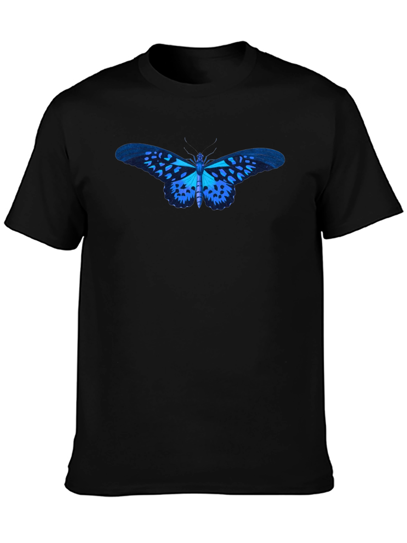 Butterfly Graphic Tee - Stylish Black Cotton T-Shirt