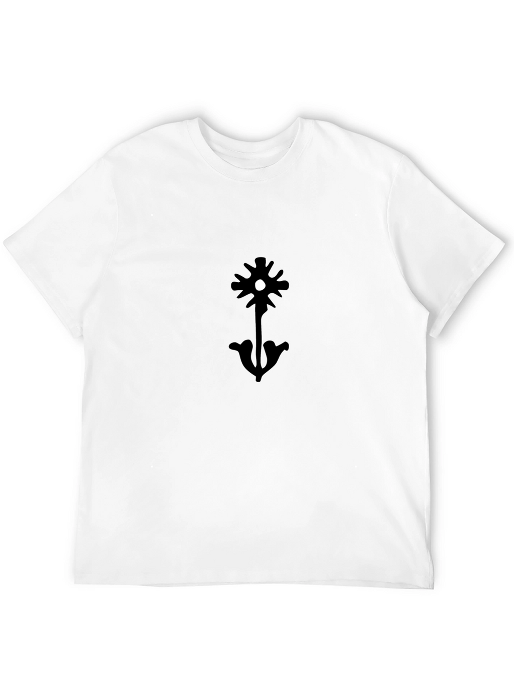 Black T-Shirt with Unique Floral Graphic