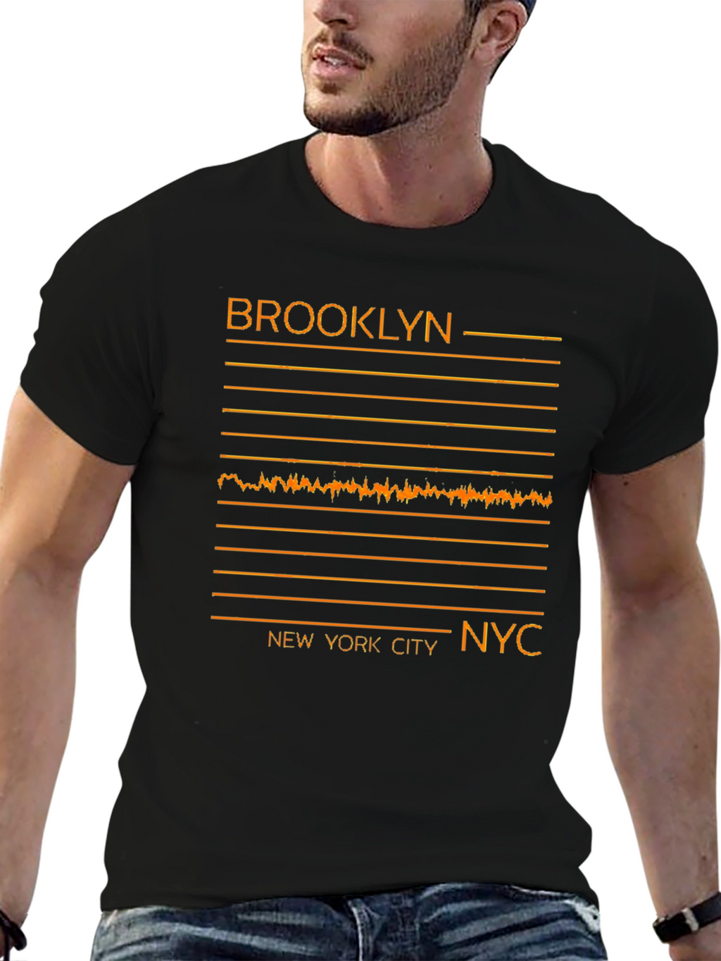 Brooklyn New York City Graphic Tee - Black