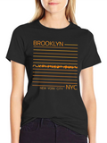 Brooklyn New York City Graphic Tee - Black