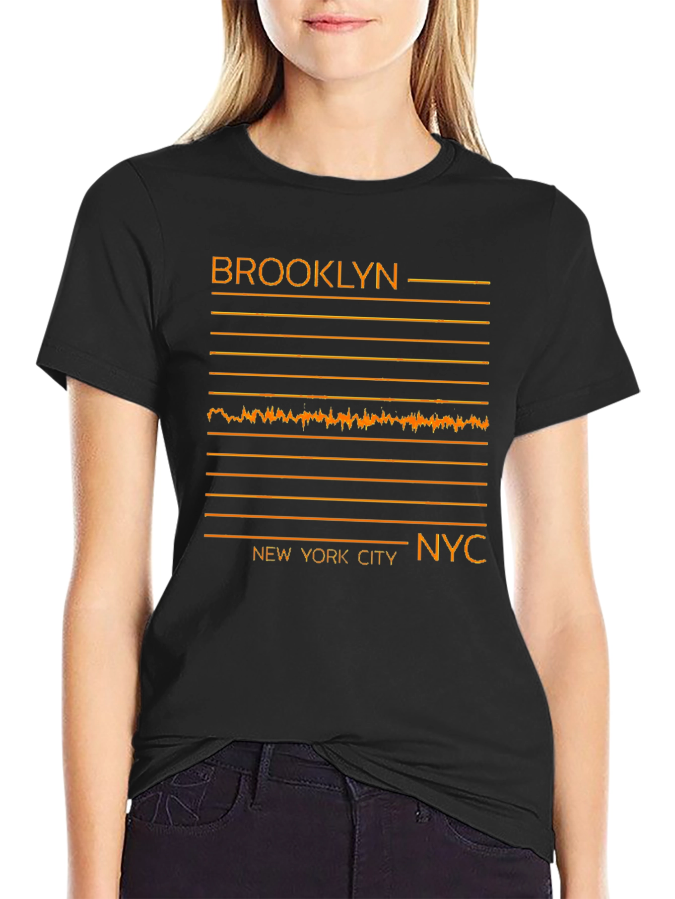 Brooklyn New York City Graphic Tee - Black