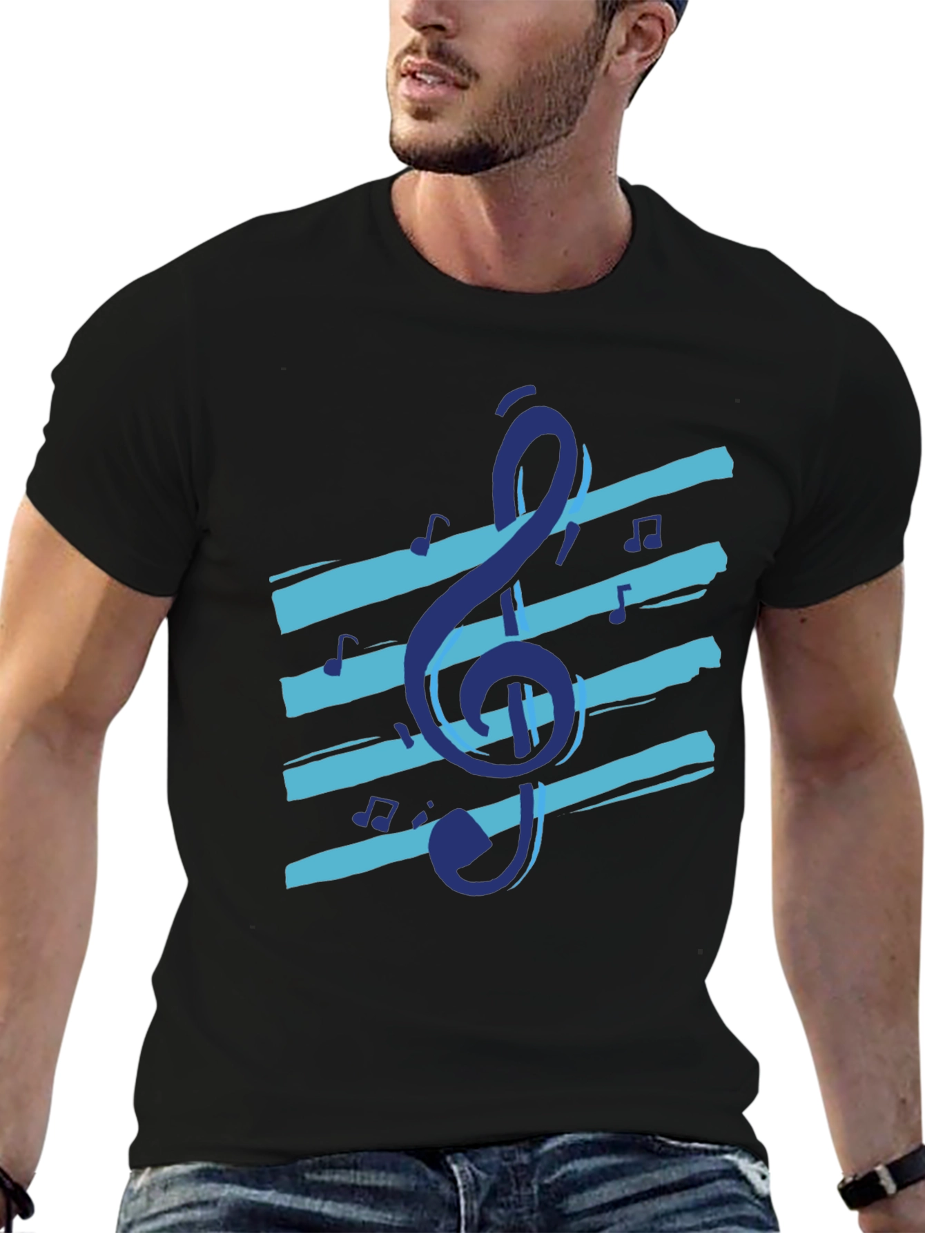 Music Note Graphic Tee - Cool Casual Design