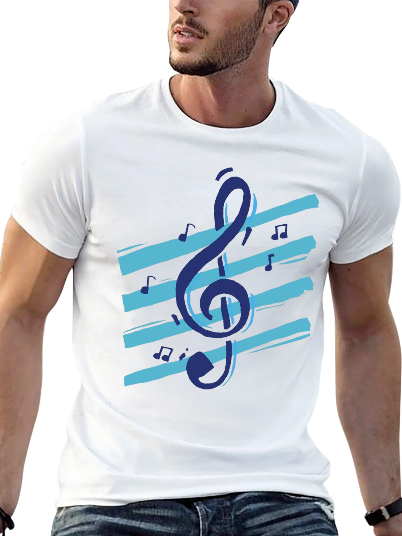 Music Note Graphic Tee - Cool Casual Design