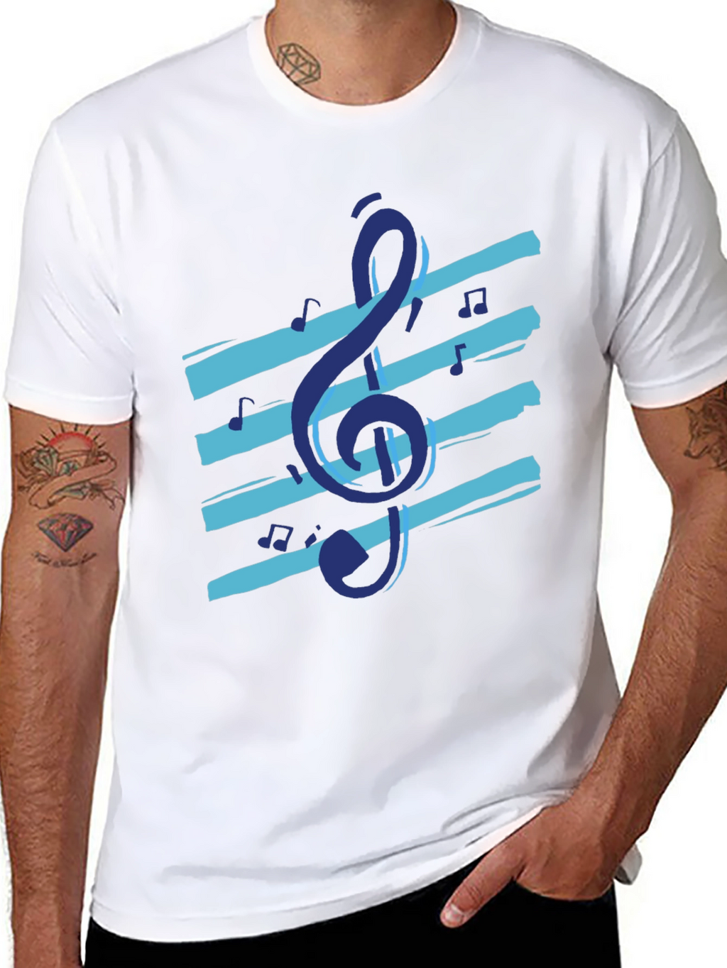Music Note Graphic Tee - Cool Casual Design