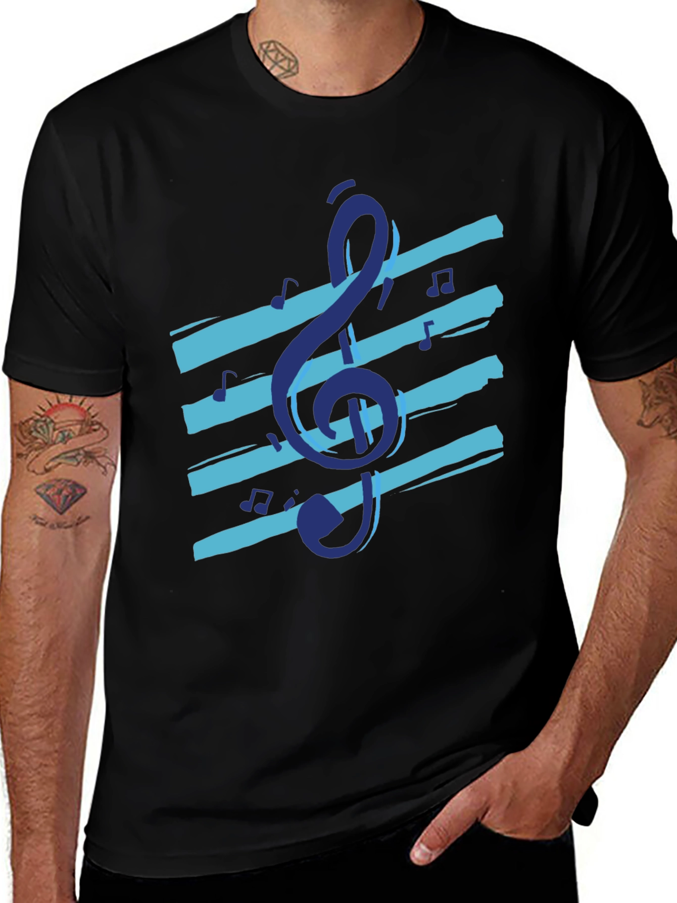 Music Note Graphic Tee - Cool Casual Design