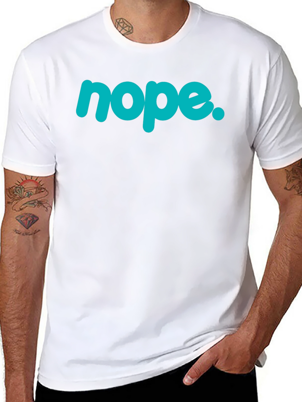 Nope Graphic Tee - Casual Style Black T-Shirt