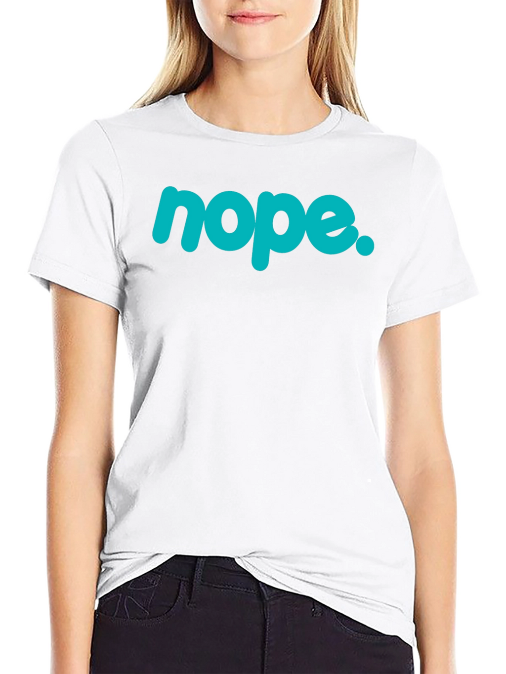 Nope Graphic Tee - Casual Style Black T-Shirt