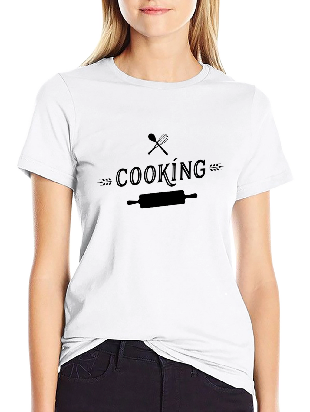 Cooking T-Shirt Spoon & Rolling Pin Graphic Tee