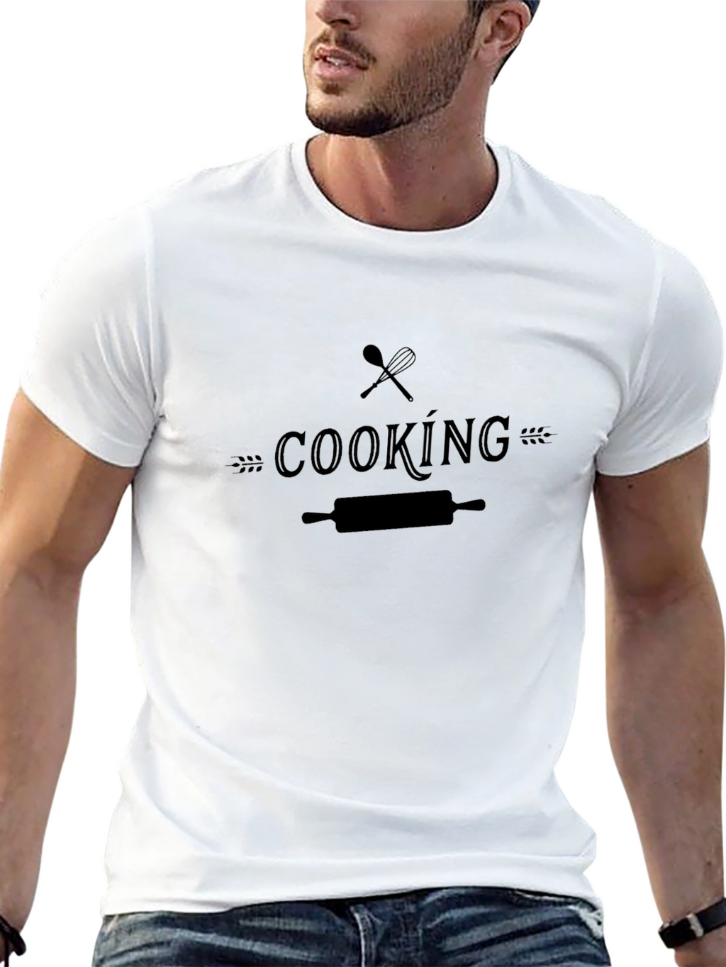 Cooking T-Shirt Spoon & Rolling Pin Graphic Tee