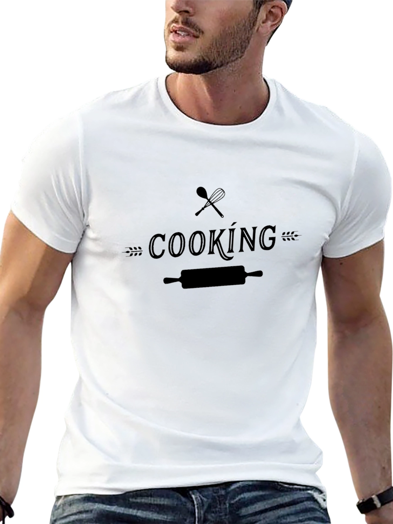 Cooking T-Shirt Spoon & Rolling Pin Graphic Tee