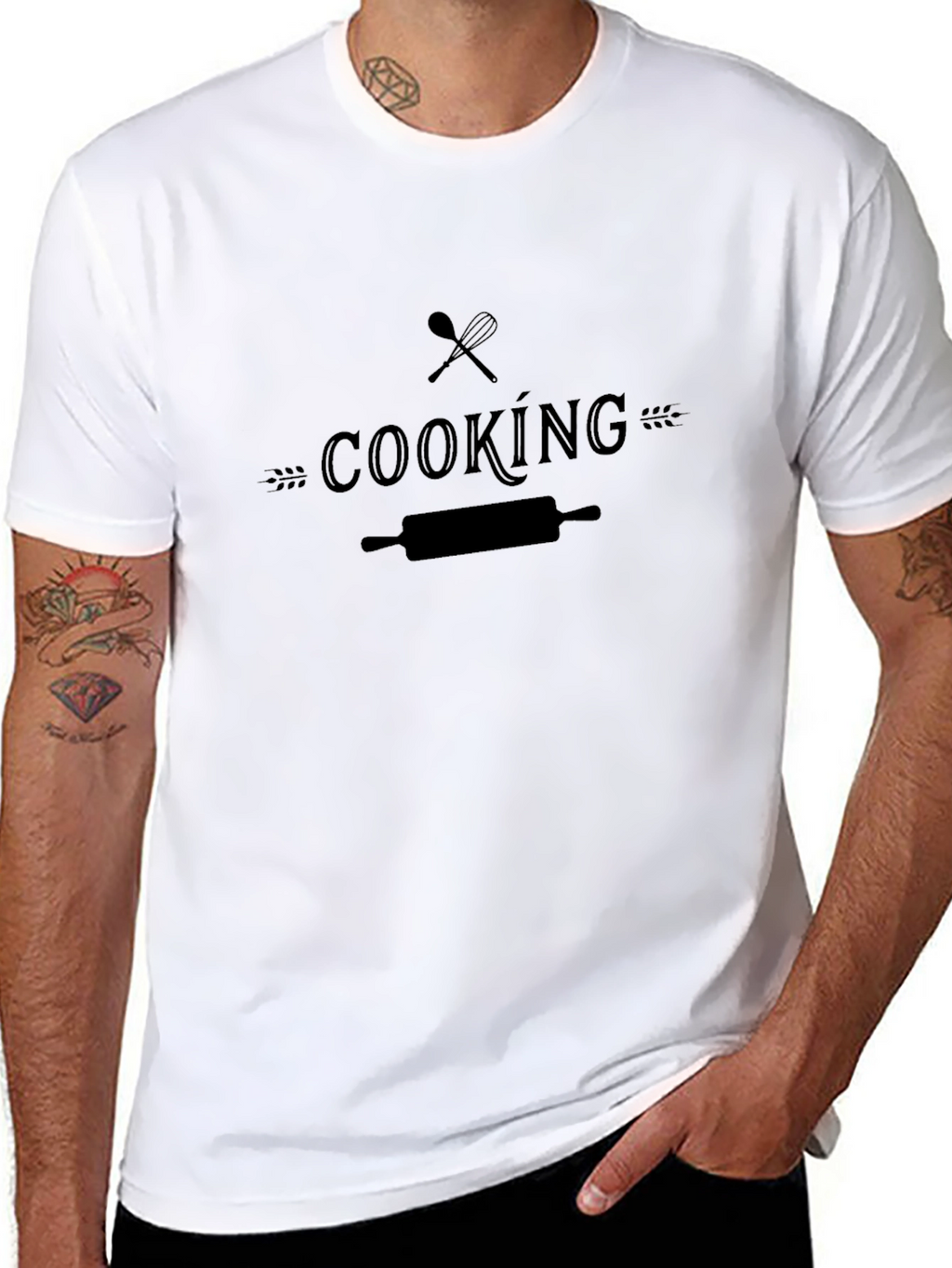 Cooking T-Shirt Spoon & Rolling Pin Graphic Tee