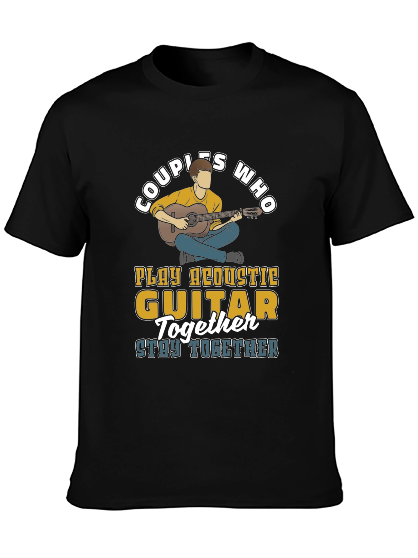 Couples Who Play Acoustic Guitar Together T-Shirt