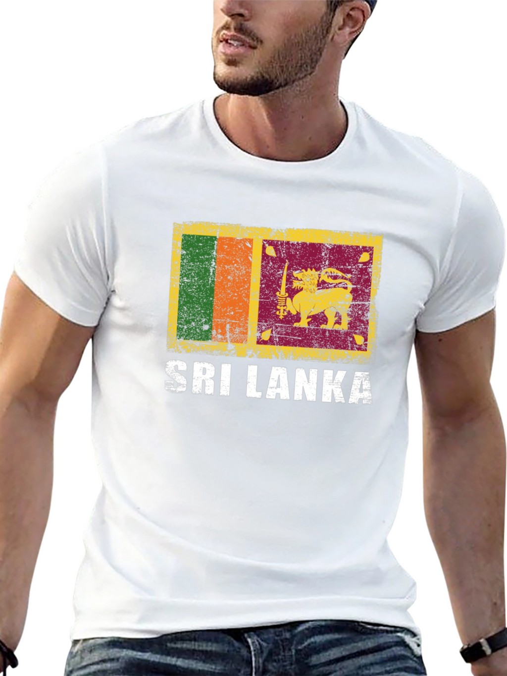Sri Lanka Flag Graphic T-Shirt