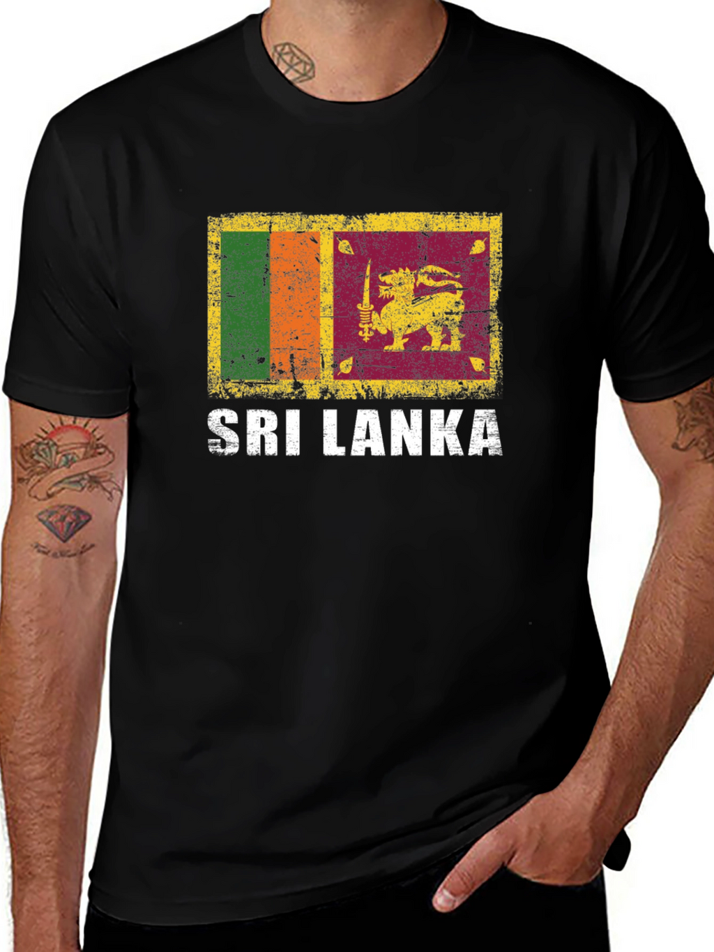Sri Lanka Flag Graphic T-Shirt