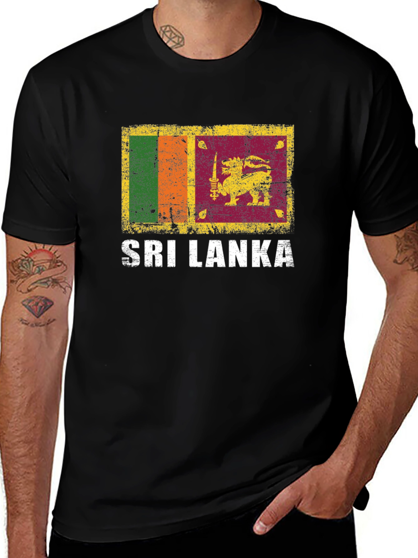 Sri Lanka Flag Graphic T-Shirt