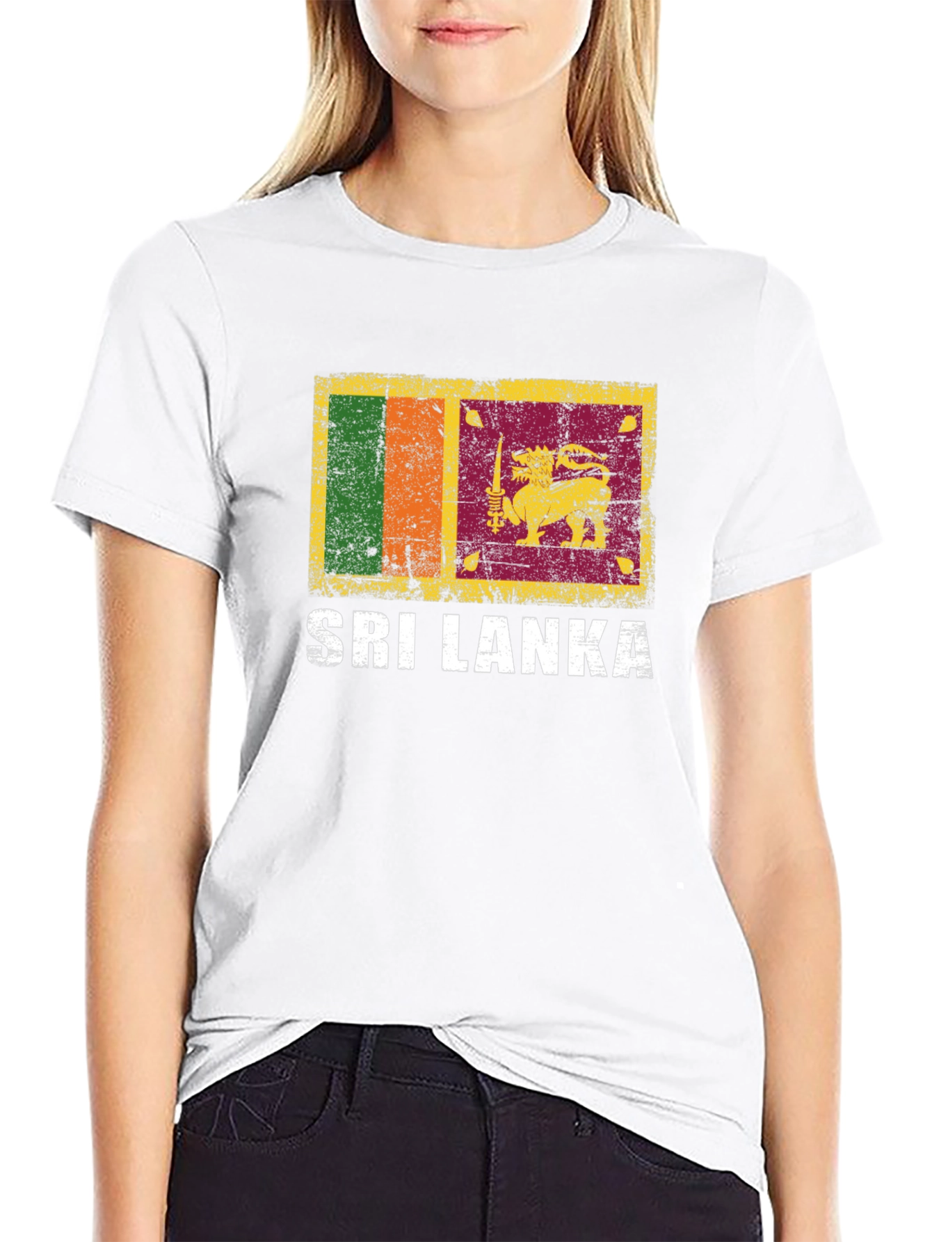Sri Lanka Flag Graphic T-Shirt