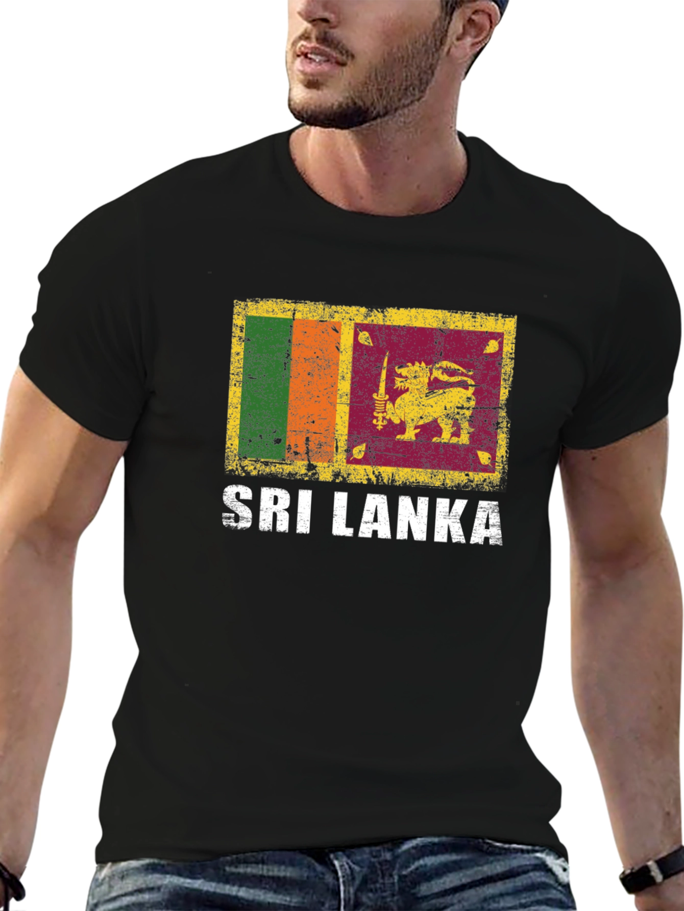 Sri Lanka Flag Graphic T-Shirt