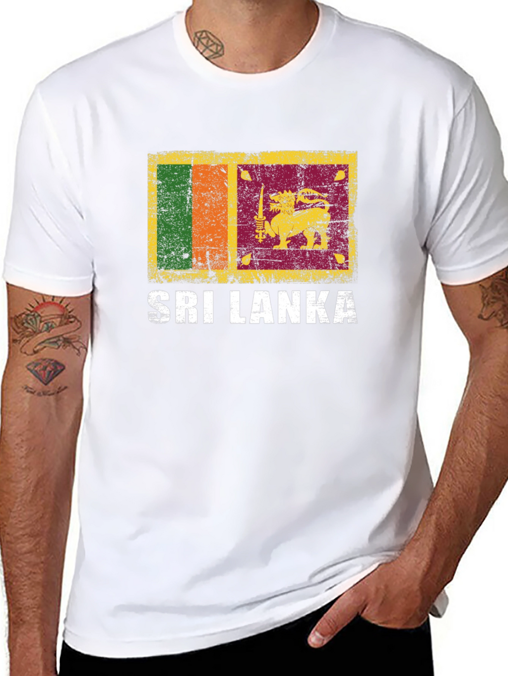 Sri Lanka Flag Graphic T-Shirt