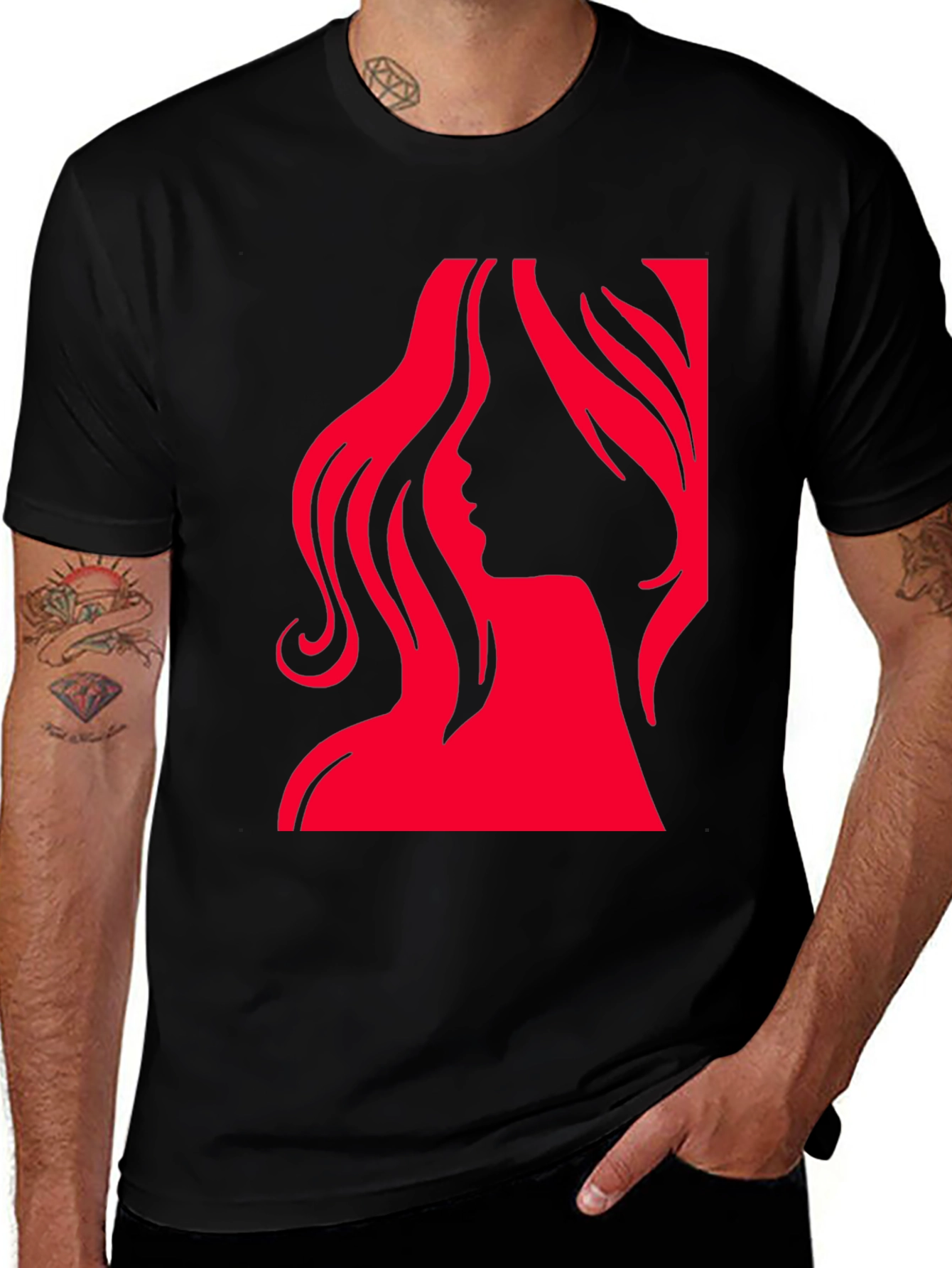 Silhouette Woman Graphic T-Shirt - Stylish & Bold