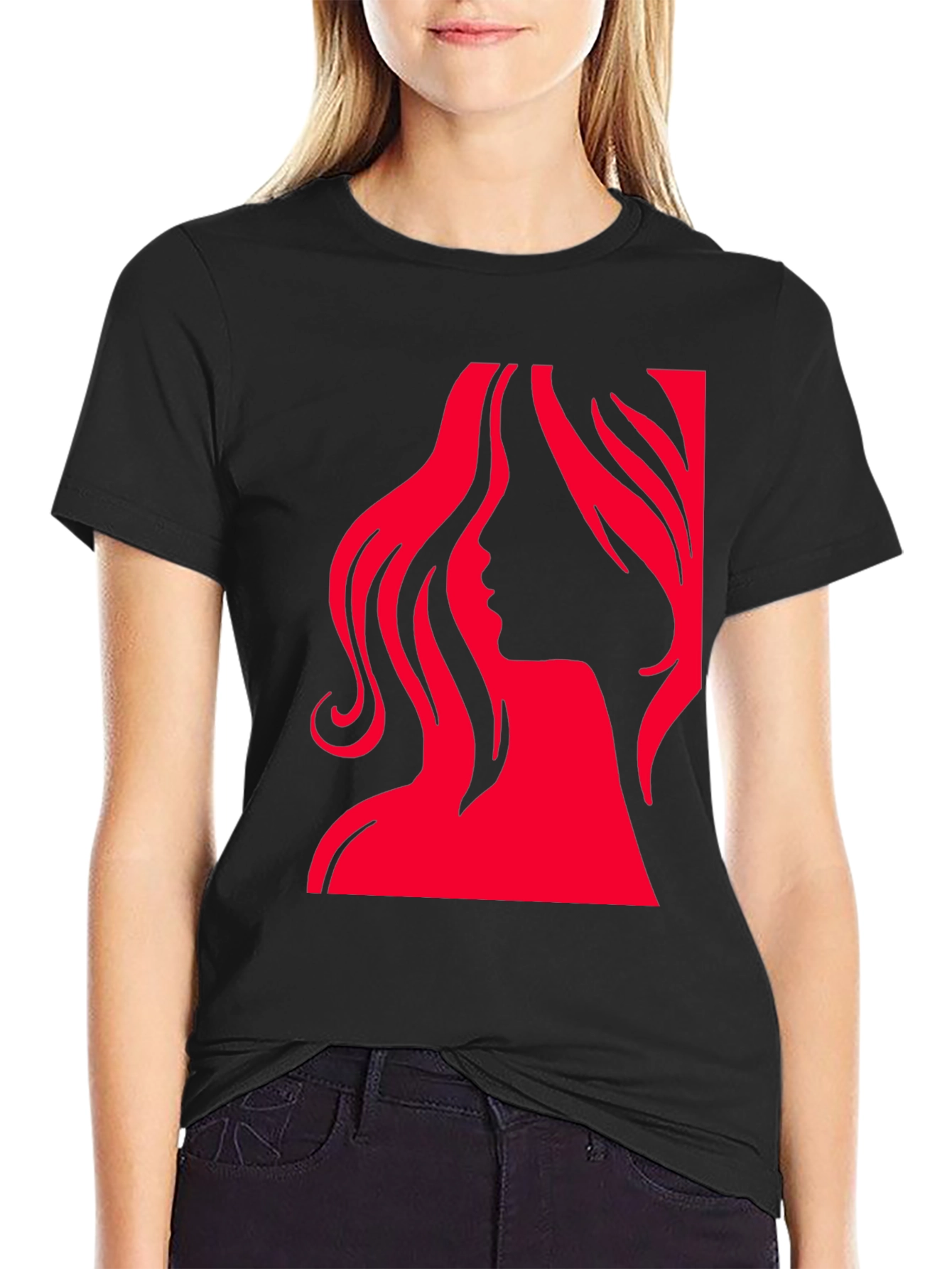 Silhouette Woman Graphic T-Shirt - Stylish & Bold