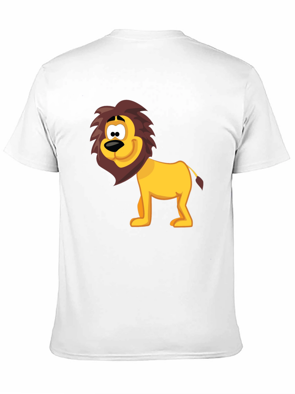 Cartoon Lion Graphic Tee - Fun Black T-Shirt