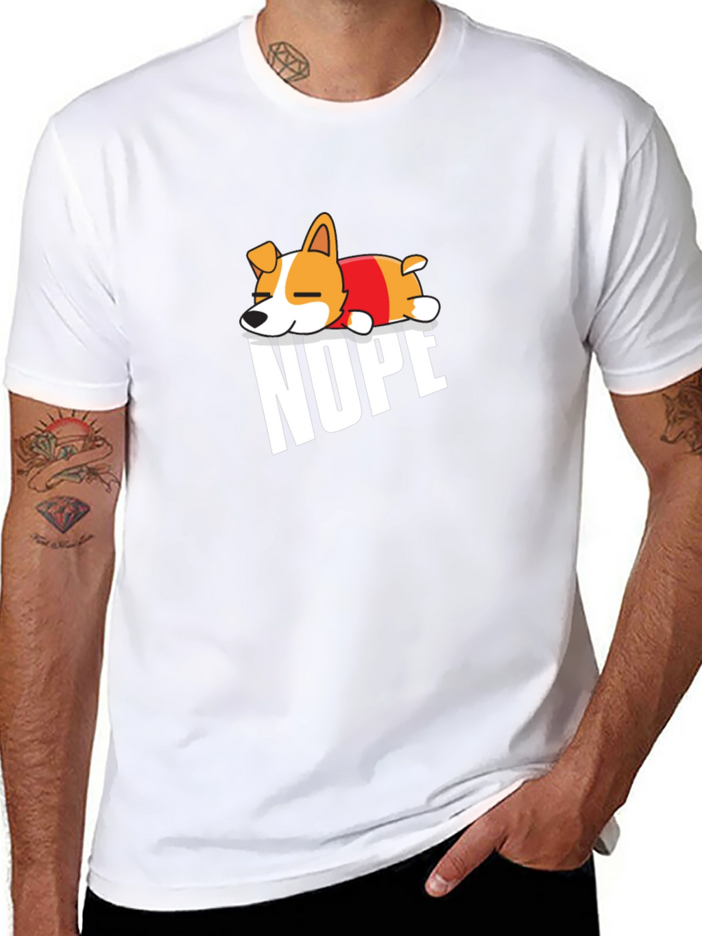 Nope Dog T-Shirt - Funny Graphic Tee