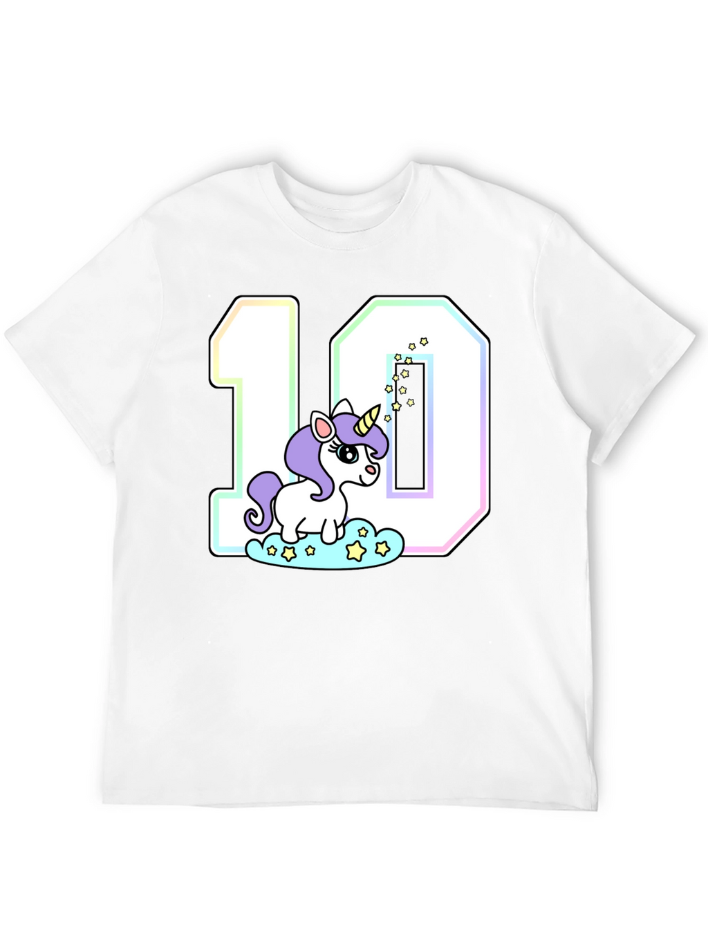 Kids Birthday T-Shirt: Unicorn Number 10