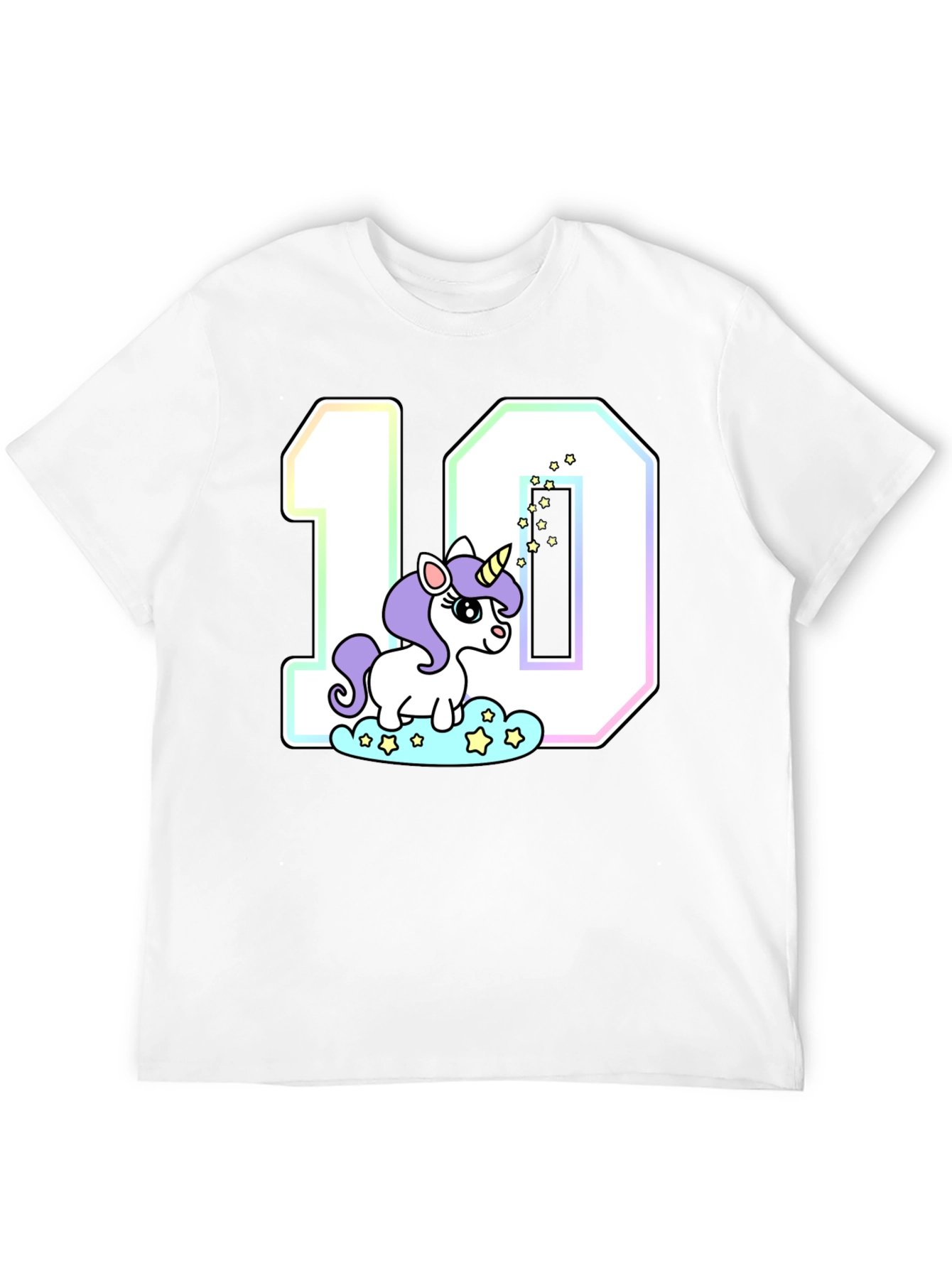 Kids Birthday T-Shirt: Unicorn Number 10