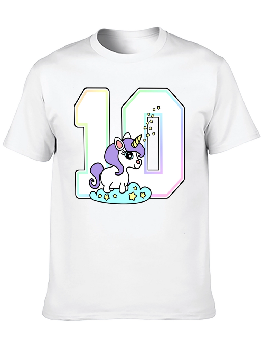 Kids Birthday T-Shirt: Unicorn Number 10