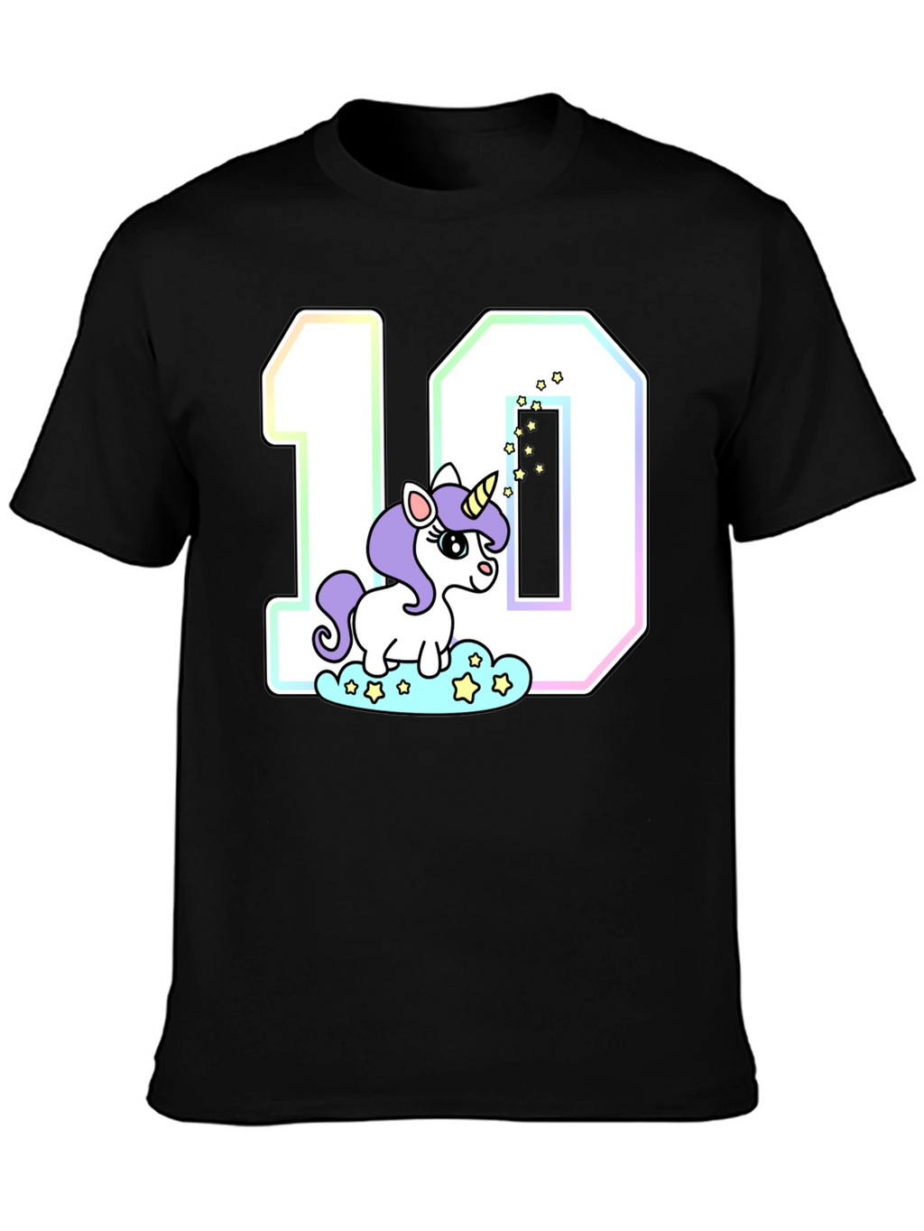 Kids Birthday T-Shirt: Unicorn Number 10