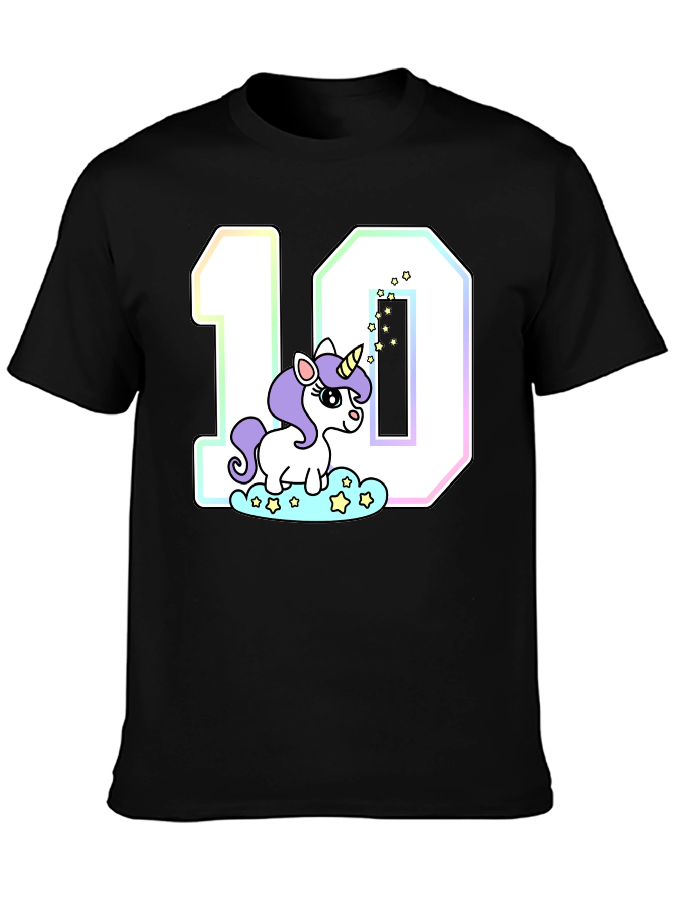 Kids Birthday T-Shirt: Unicorn Number 10