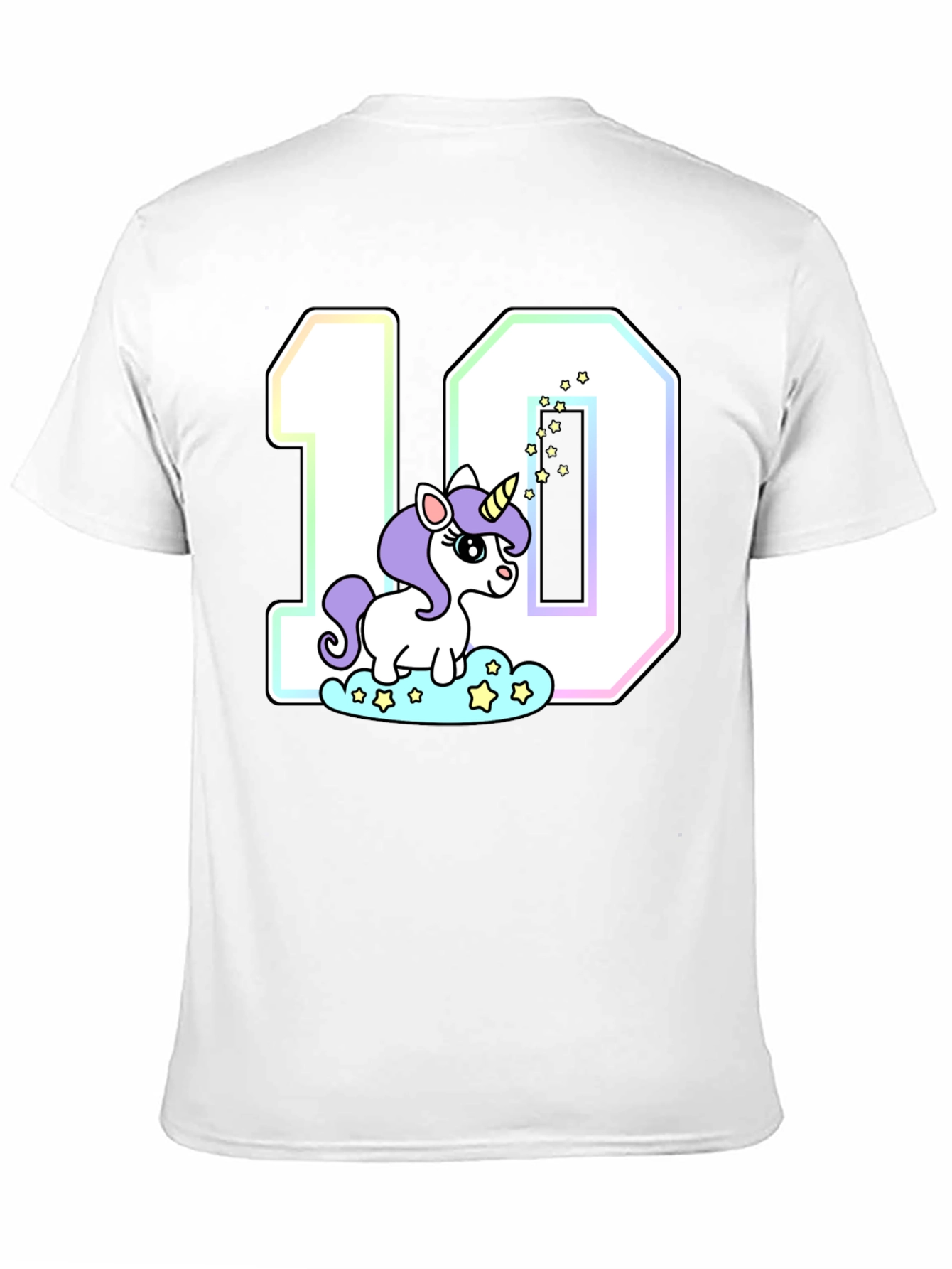 Kids Birthday T-Shirt: Unicorn Number 10