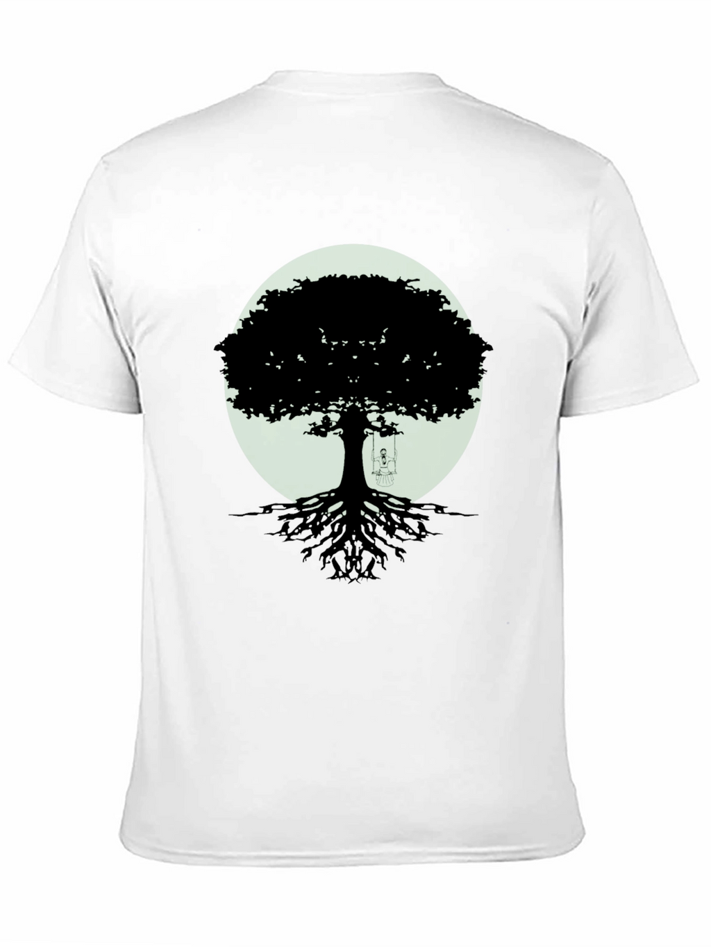 Black Tree Silhouette Graphic Tee - Nature Inspired Menswear