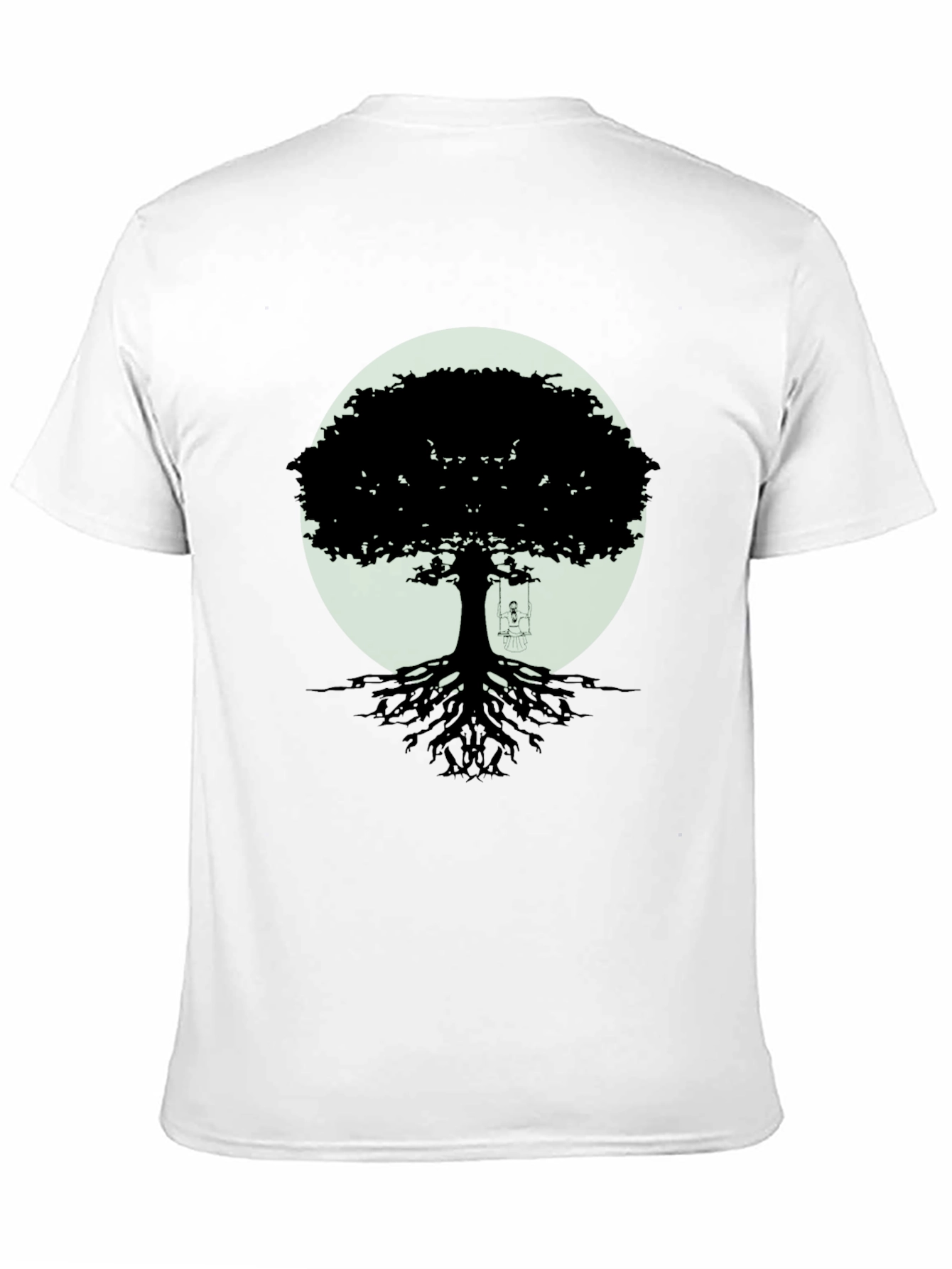 Black Tree Silhouette Graphic Tee - Nature Inspired Menswear