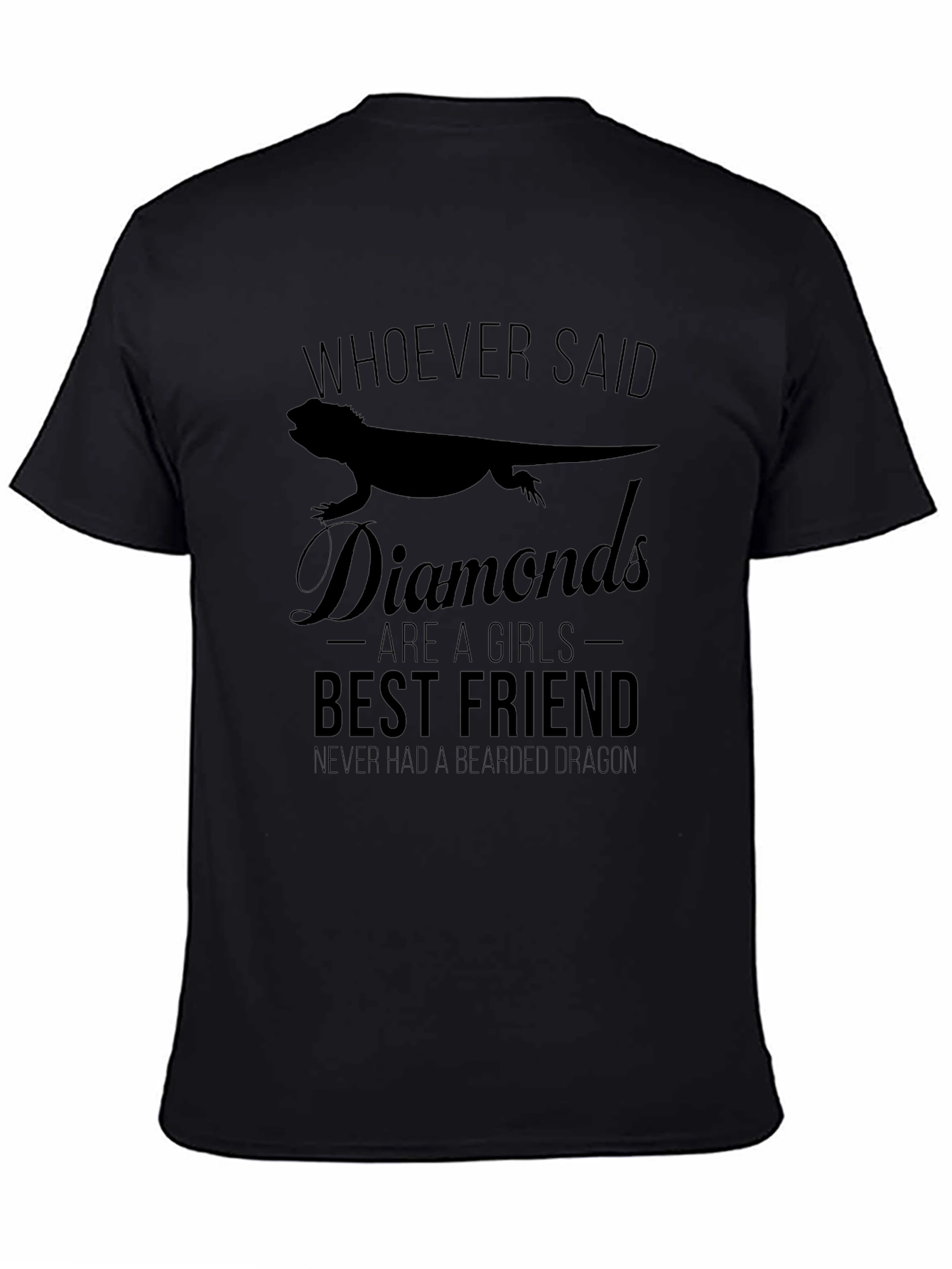 Bearded Dragon T-Shirt - Diamonds Best Friend Novelty Tee