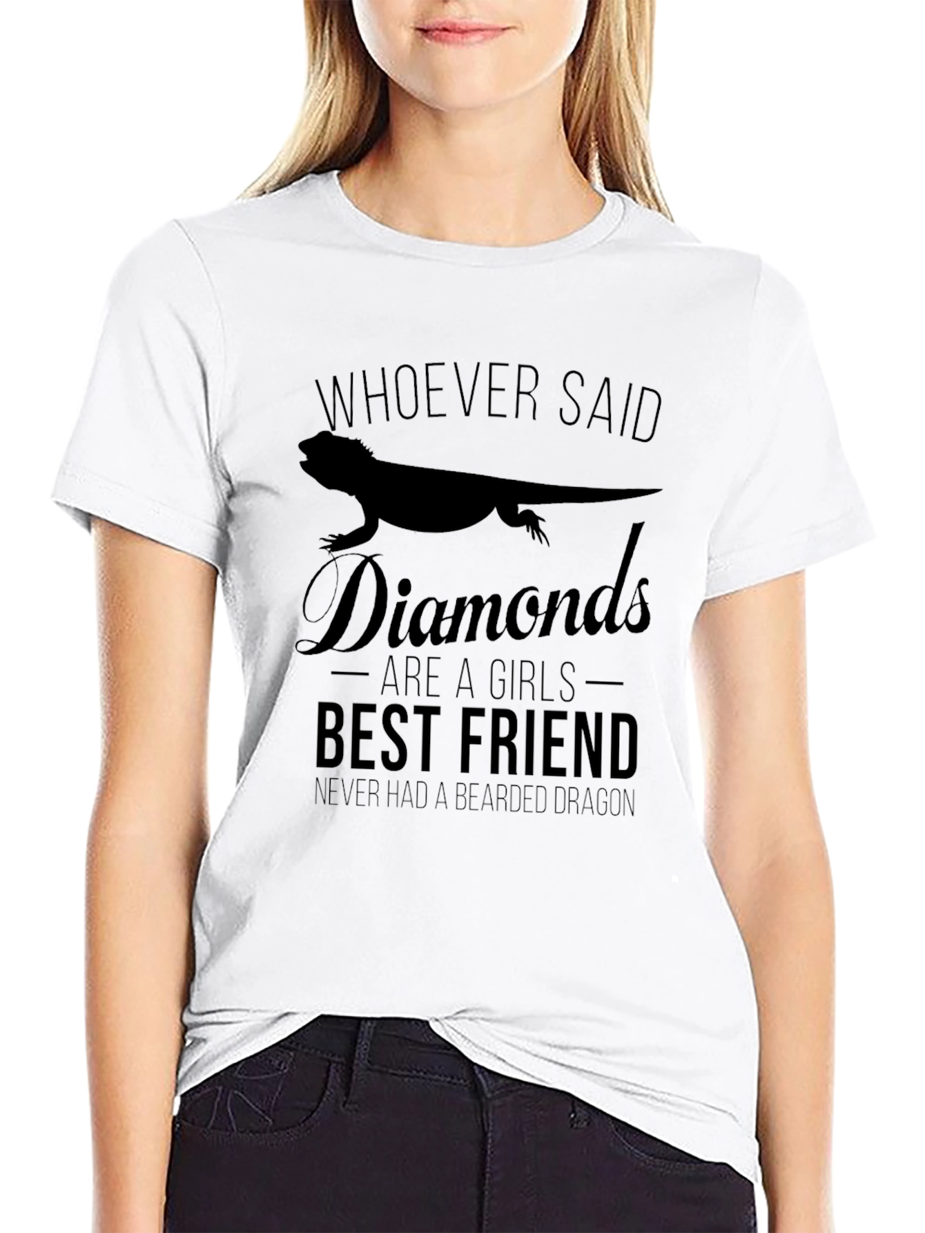 Bearded Dragon T-Shirt - Diamonds Best Friend Novelty Tee