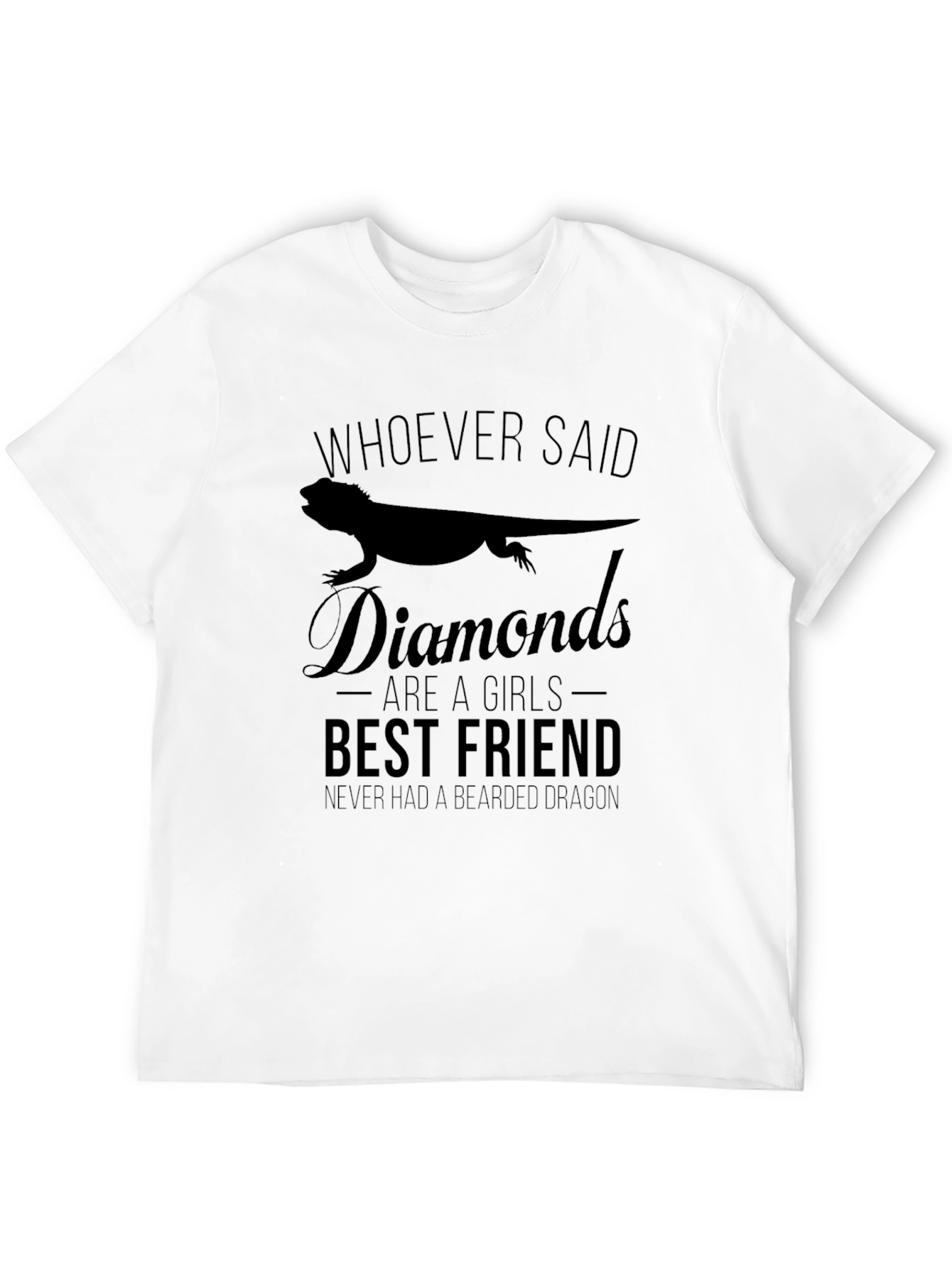 Bearded Dragon T-Shirt - Diamonds Best Friend Novelty Tee