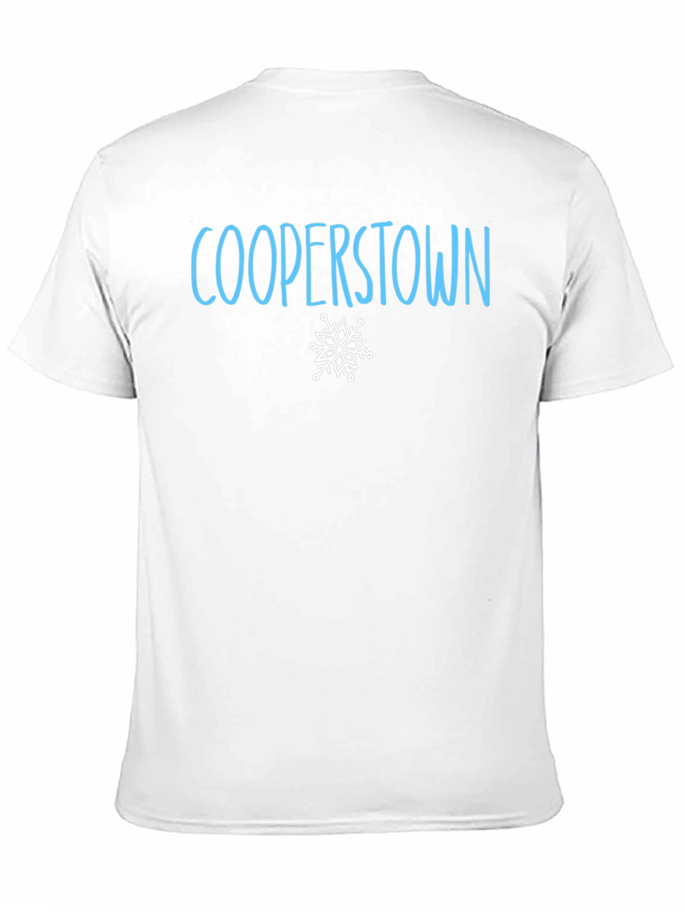 Cooperstown Black T-Shirt with Snowflake Design