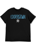 Cooperstown Black T-Shirt with Snowflake Design