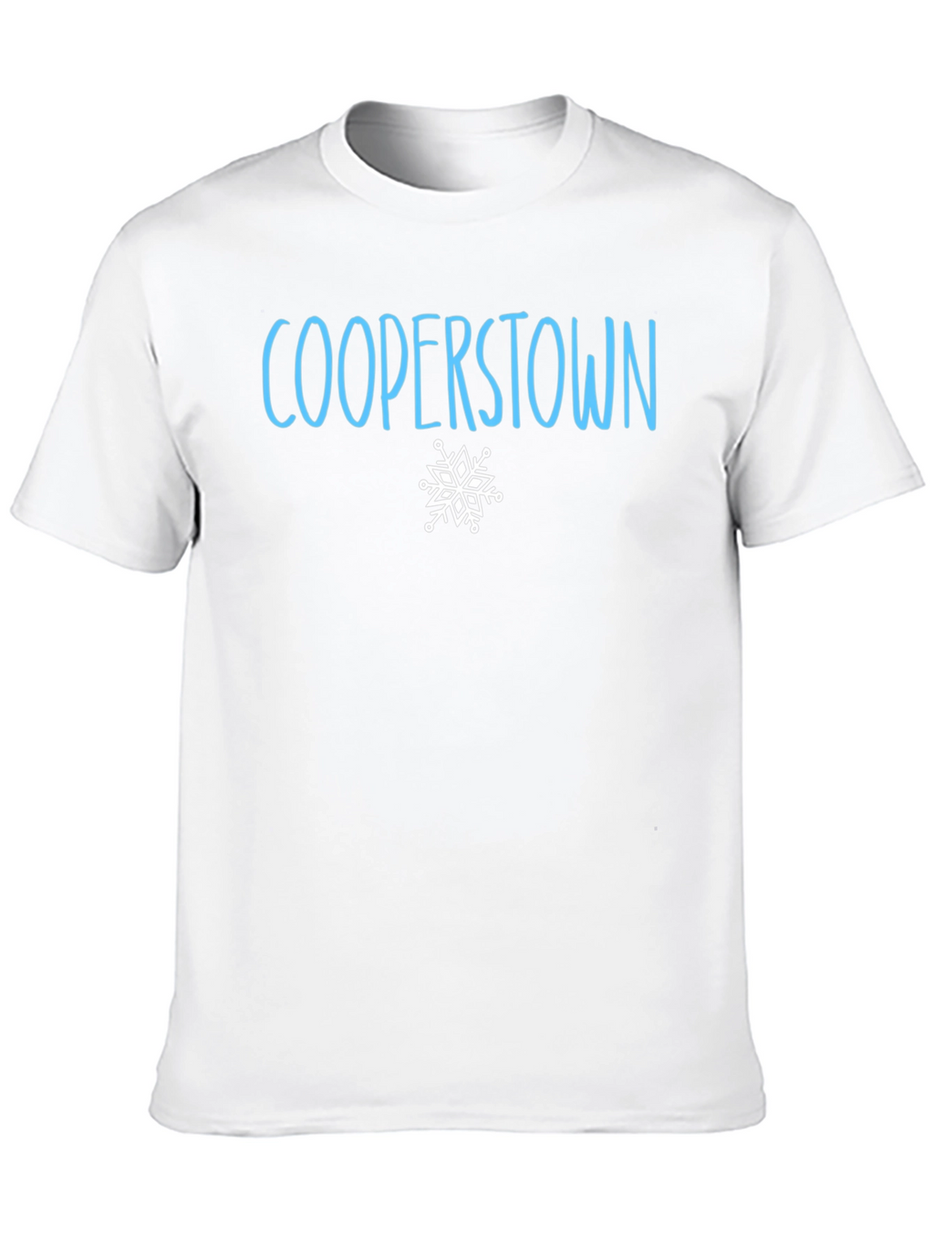 Cooperstown Black T-Shirt with Snowflake Design