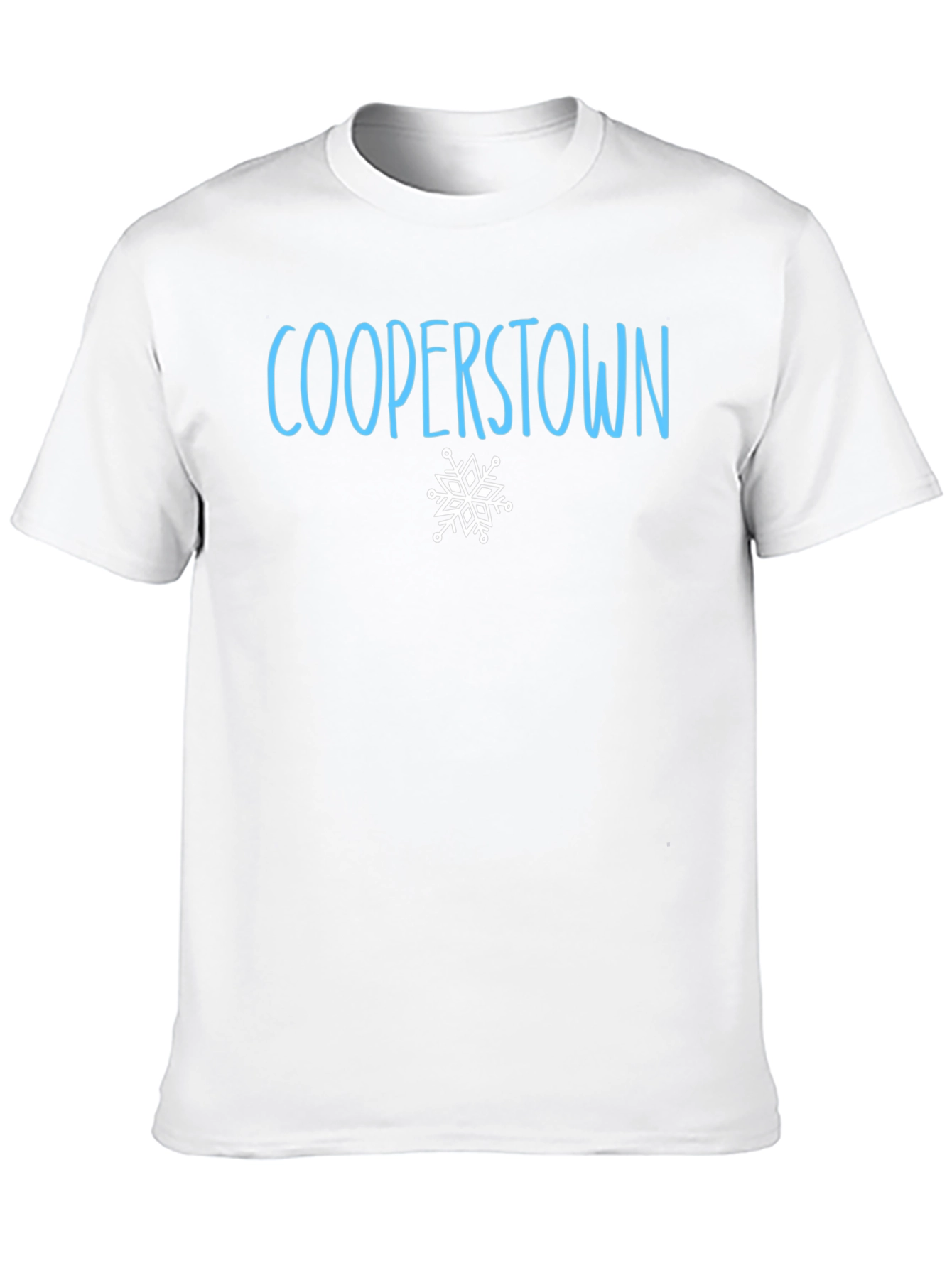 Cooperstown Black T-Shirt with Snowflake Design
