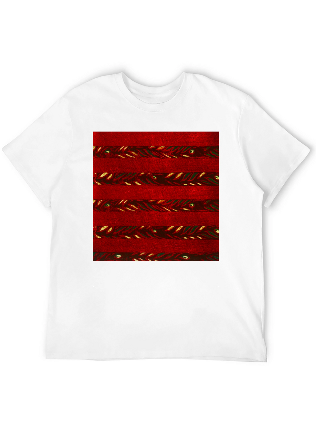 Red Striped Pattern Graphic Tee - Stylish Casual Wear